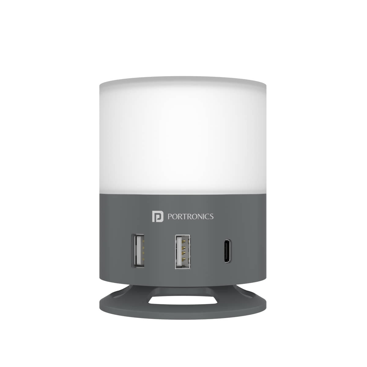     			Portronics Brillo 4:Charging Station with Multicolor RGB Light ,Grey (POR 1598)