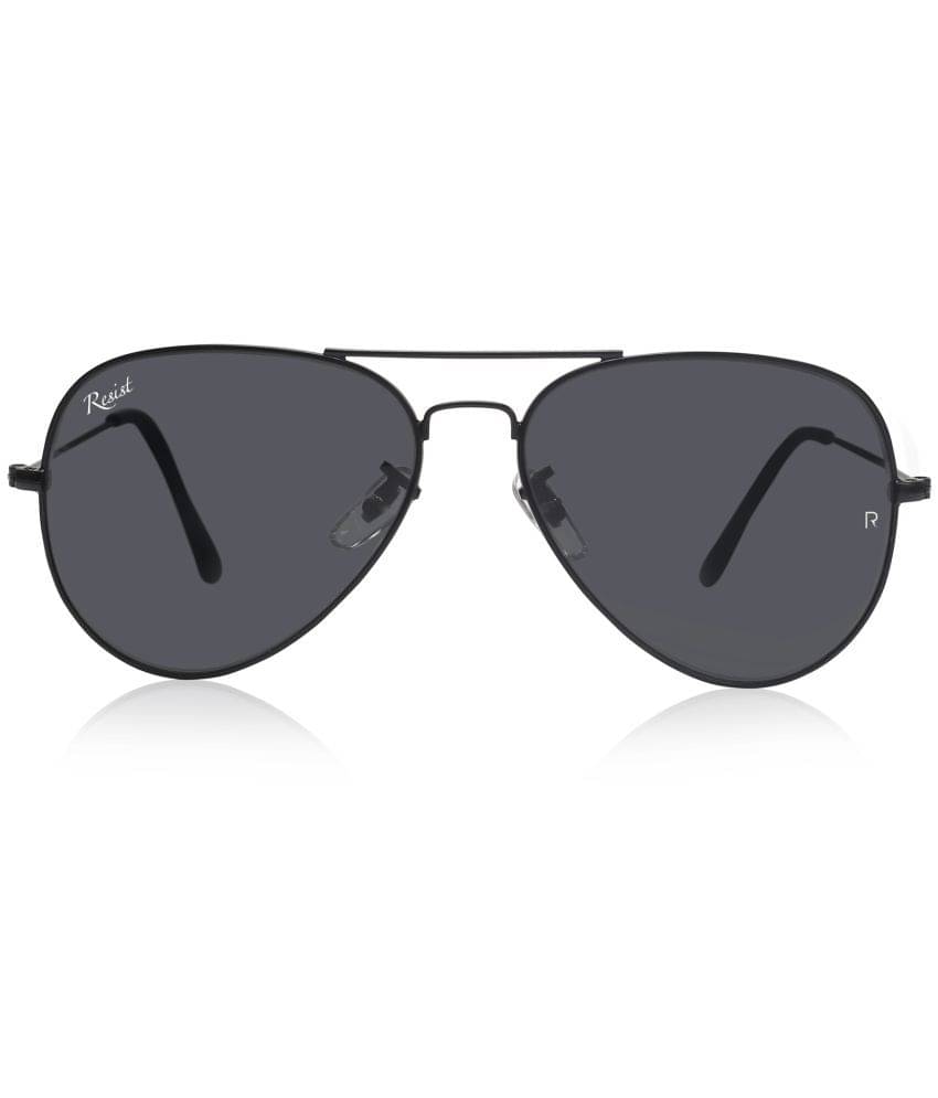     			RESIST EYEWEAR Black Pilot Sunglasses ( Pack of 1 )