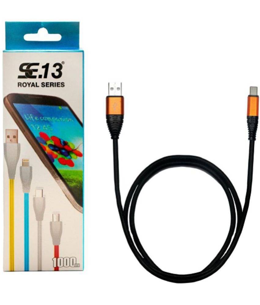 SE13 - Black 2.4 A USB Data Cable 1 Meter SE13 - Black 2.4 A USB Data Cable 1 Meter