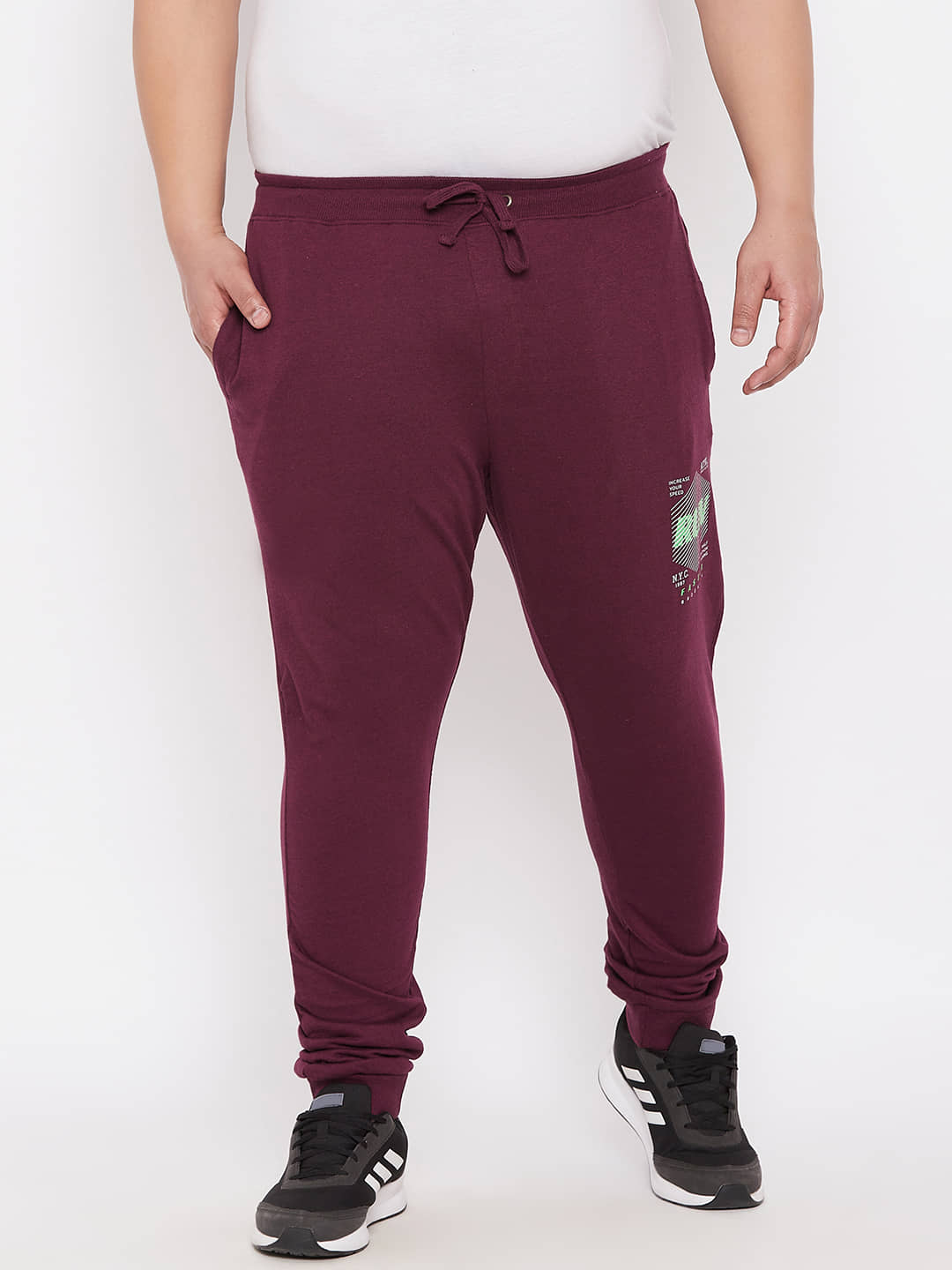 Ardeur - Maroon Cotton Blend Men's Joggers ( Pack of 1 ) - Track Pants | Buy online on ZillyBuy