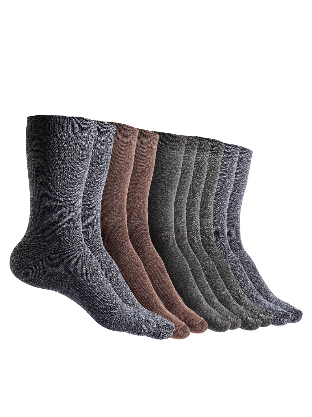 Texlon - Multicolor Woollen Men's Mid Length Socks ( Pack of 5 ) Texlon - Multicolor Woollen Men's Mid Length Socks ( Pack of 5 )