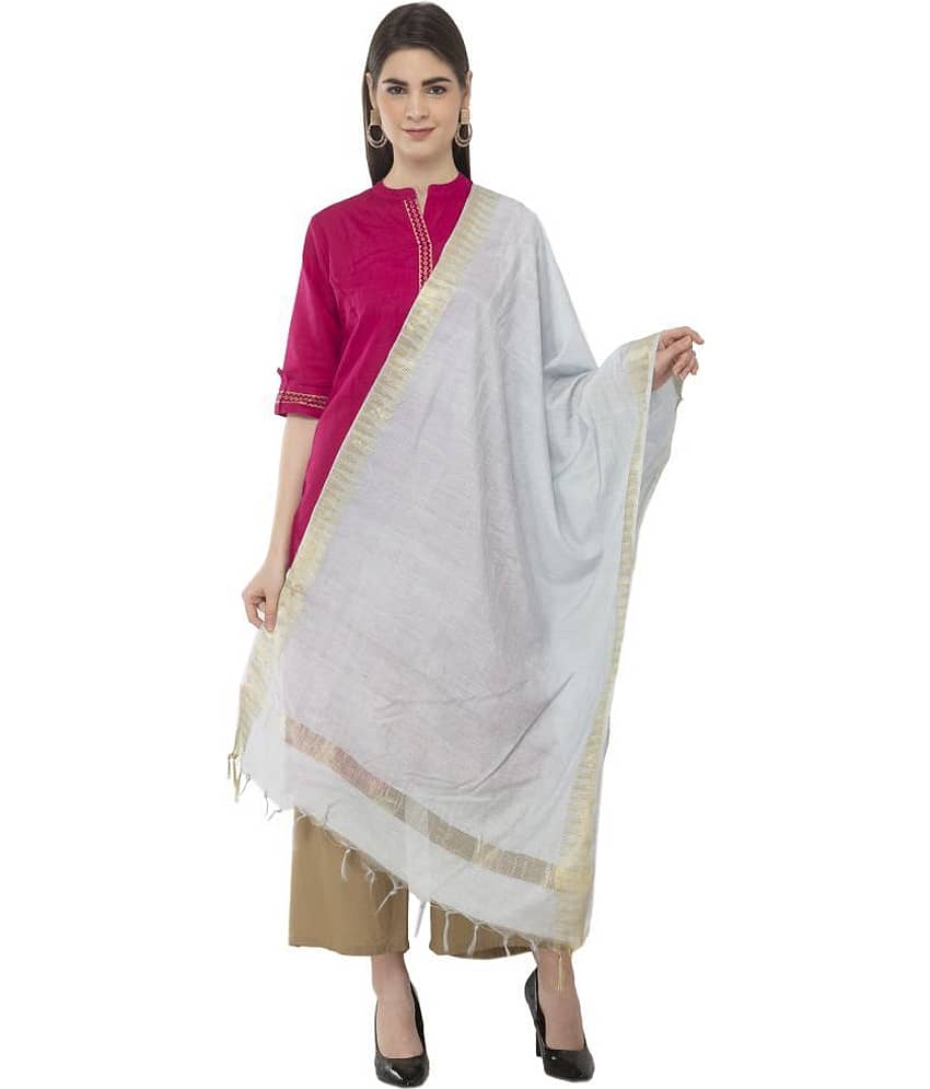 A R Silk - Grey Cotton Women's Dupatta - ( Pack of 1 ) - Dupattas & Shawls | Buy online on ZillyBuy