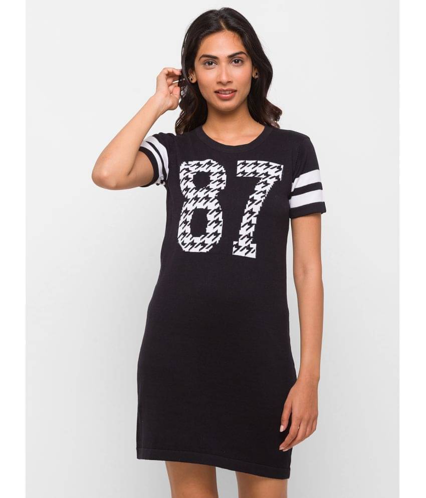     			Globus - Black Cotton Women's T-shirt Dress ( Pack of 1 )