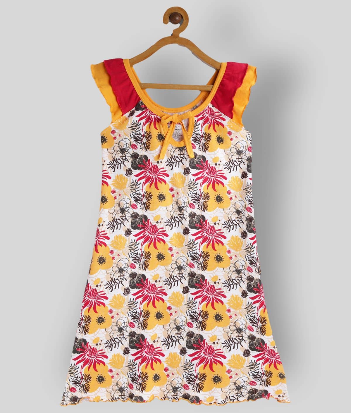 Sinimini 100% Cotton A-line Dress For Girls ( Pack of 1 , Black )