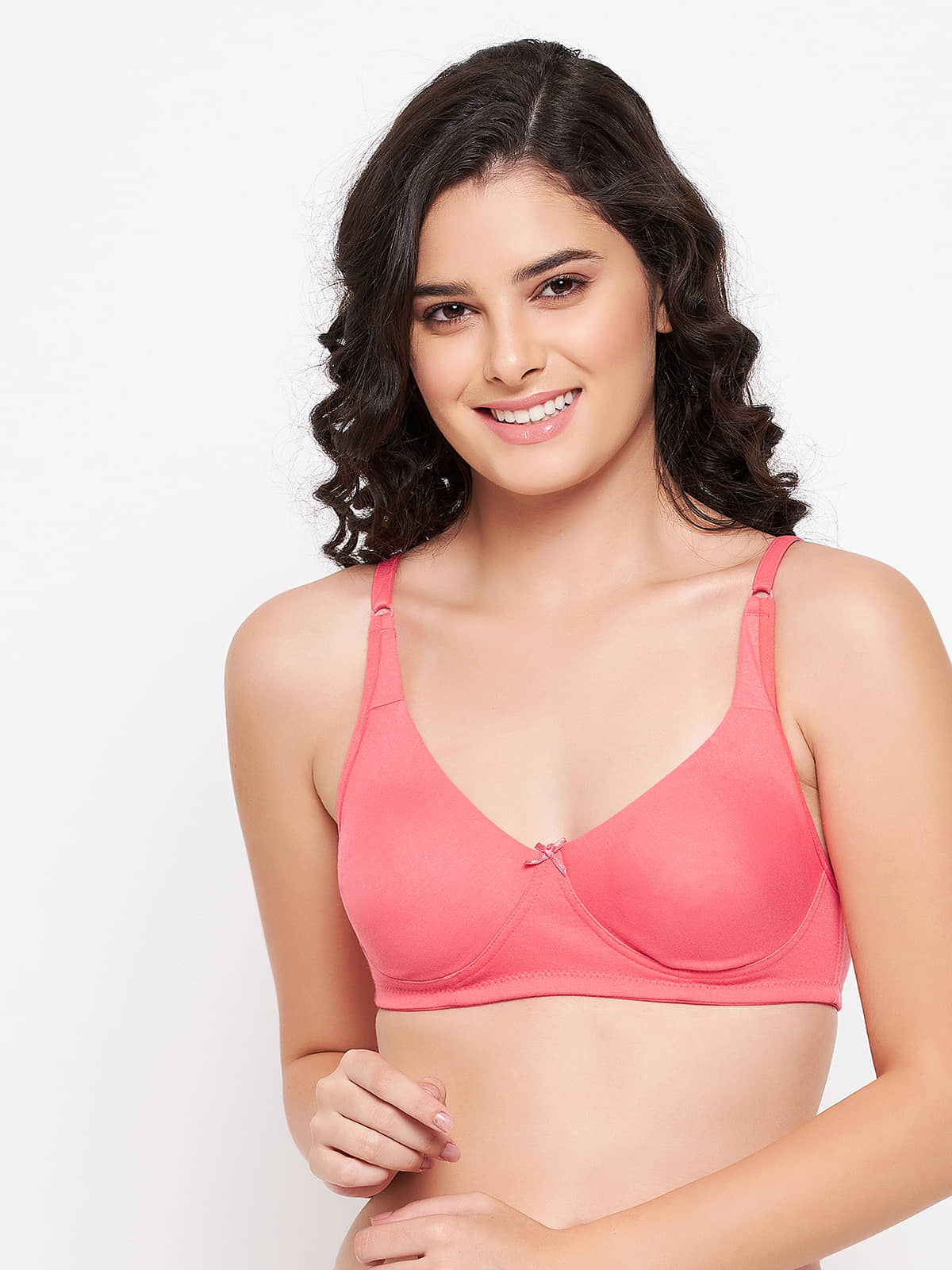 Clovia Cotton Non Padded Women's Everyday Bra ( Peach )