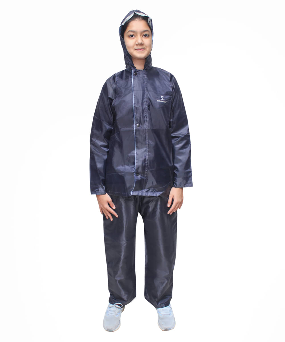     			Goodluck Polyester Raincoat Set - Navy