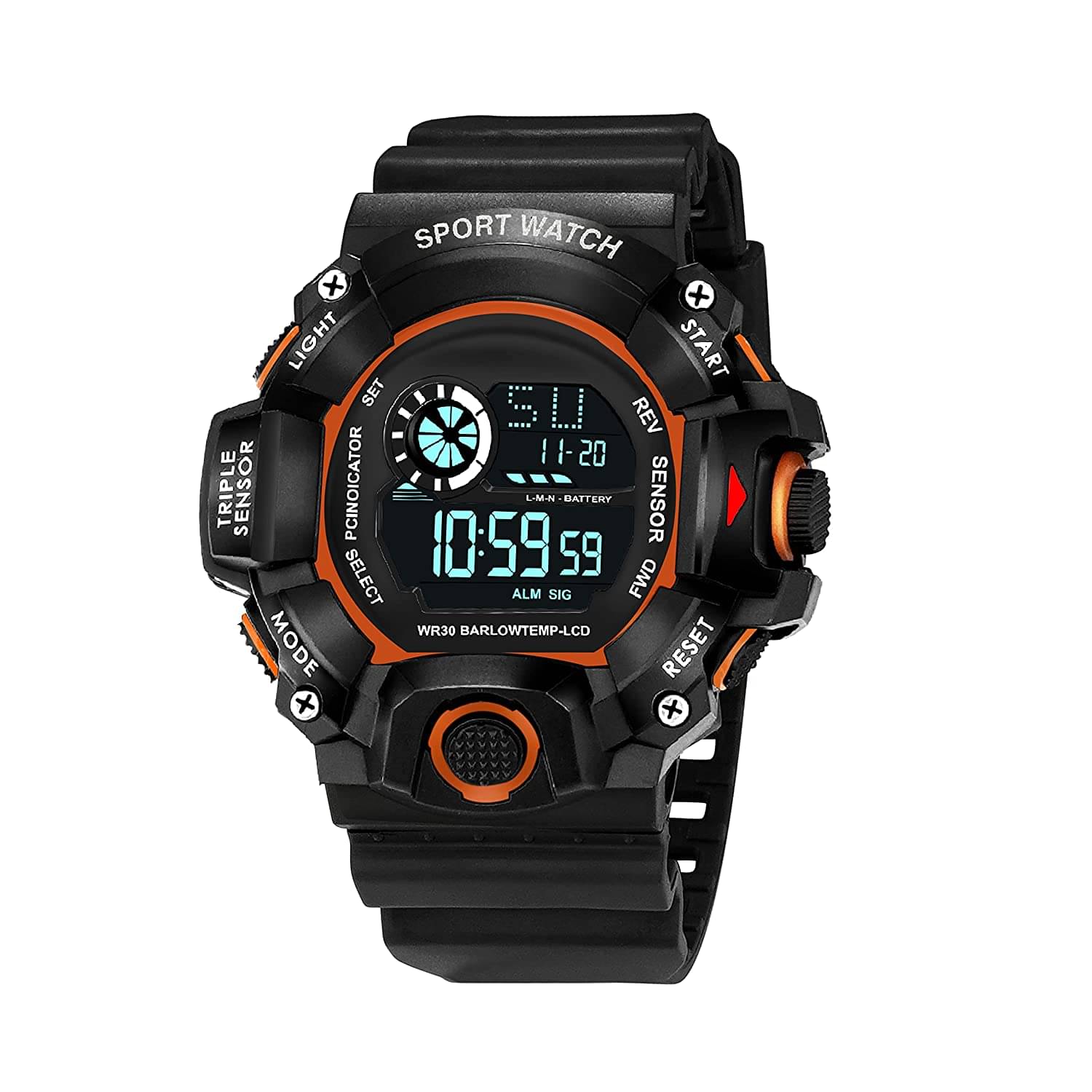     			Hala - Orange Dial Digital Boys Watch ( Pack of 1 )