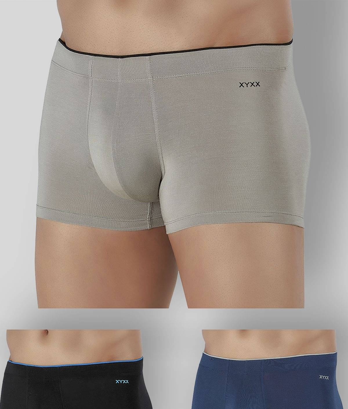 XYXX Pack of 3 Modal Trunks For Men's ( Multicolor )     			XYXX Pack of 3 Modal Trunks For Men's ( Multicolor )