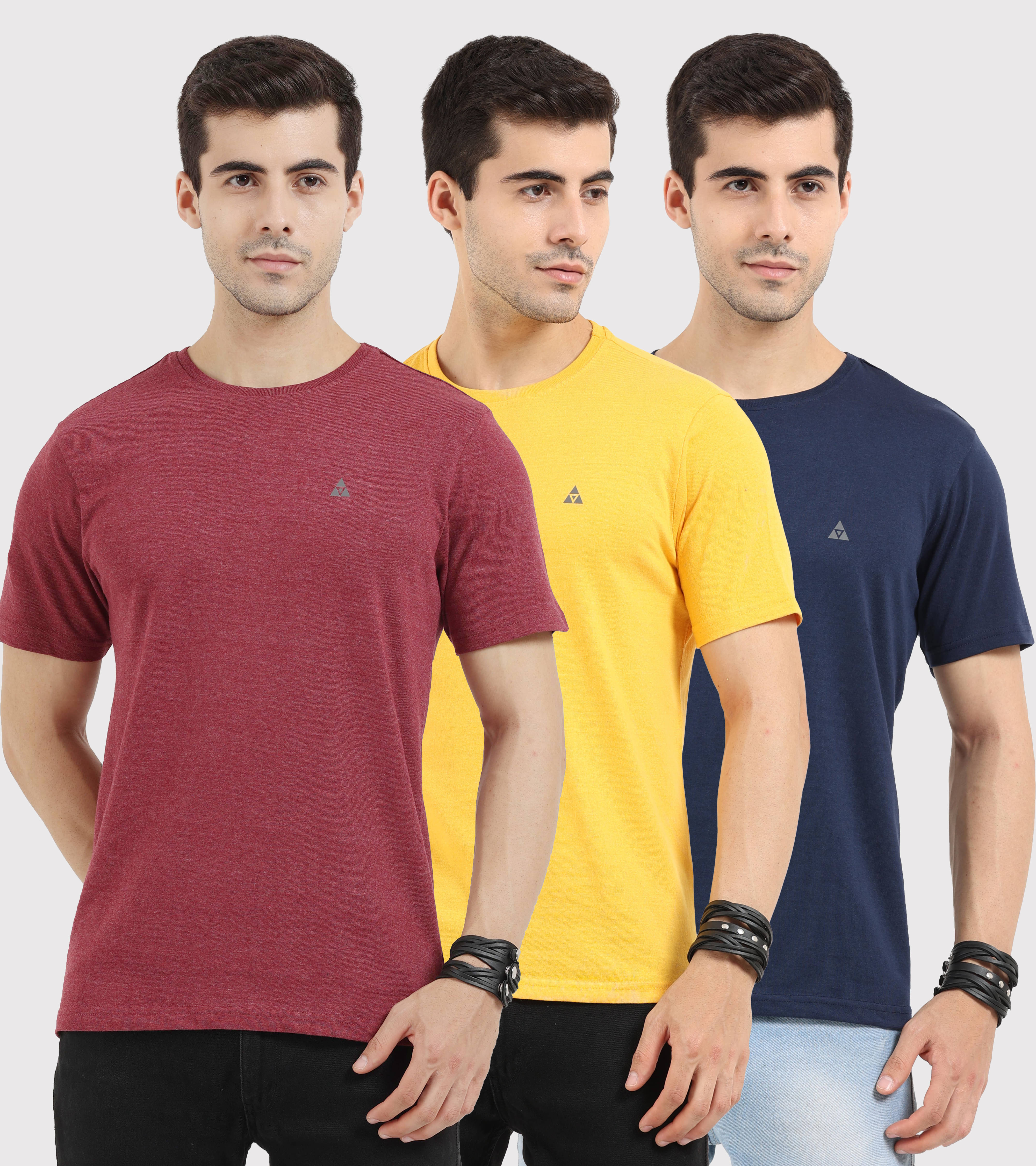     			Ardeur - Multicolor Cotton Regular Fit Men's T-Shirt ( Pack of 3 )