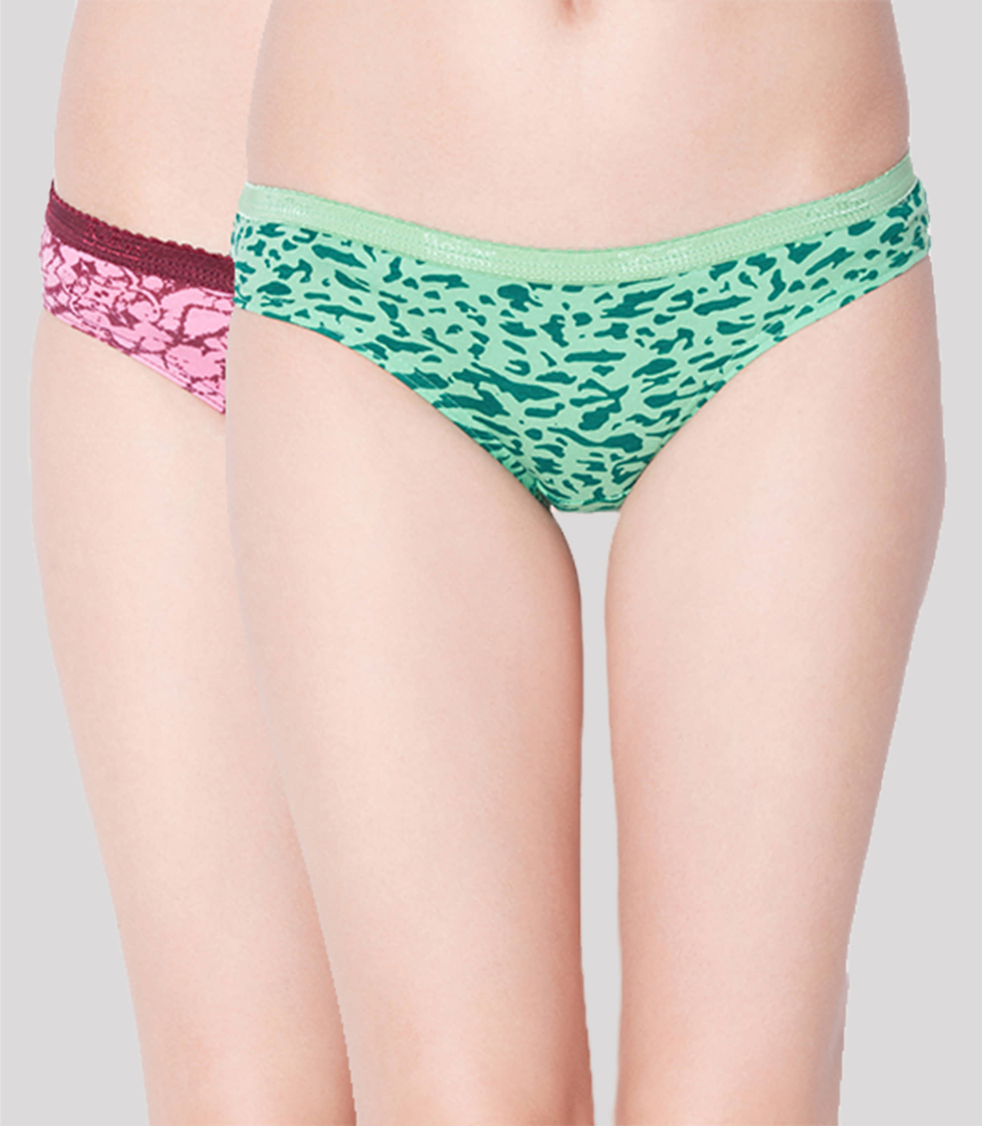 Dollar Missy Pack of 2 Cotton Printed Women's Hipster ( Multi Color )