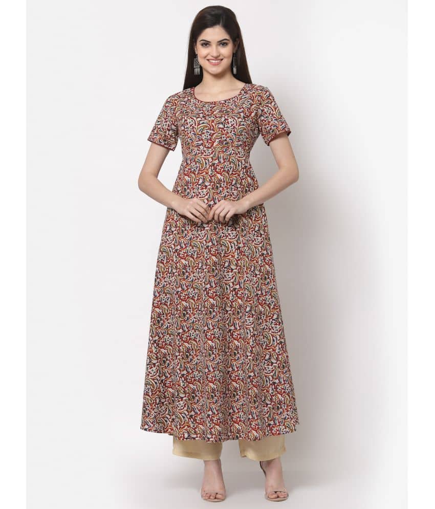 HISHAM - Multicolor Cotton Women's Flared Kurti ( Pack of 1 ) - Kurtis, Tunics | Buy online on ZillyBuy