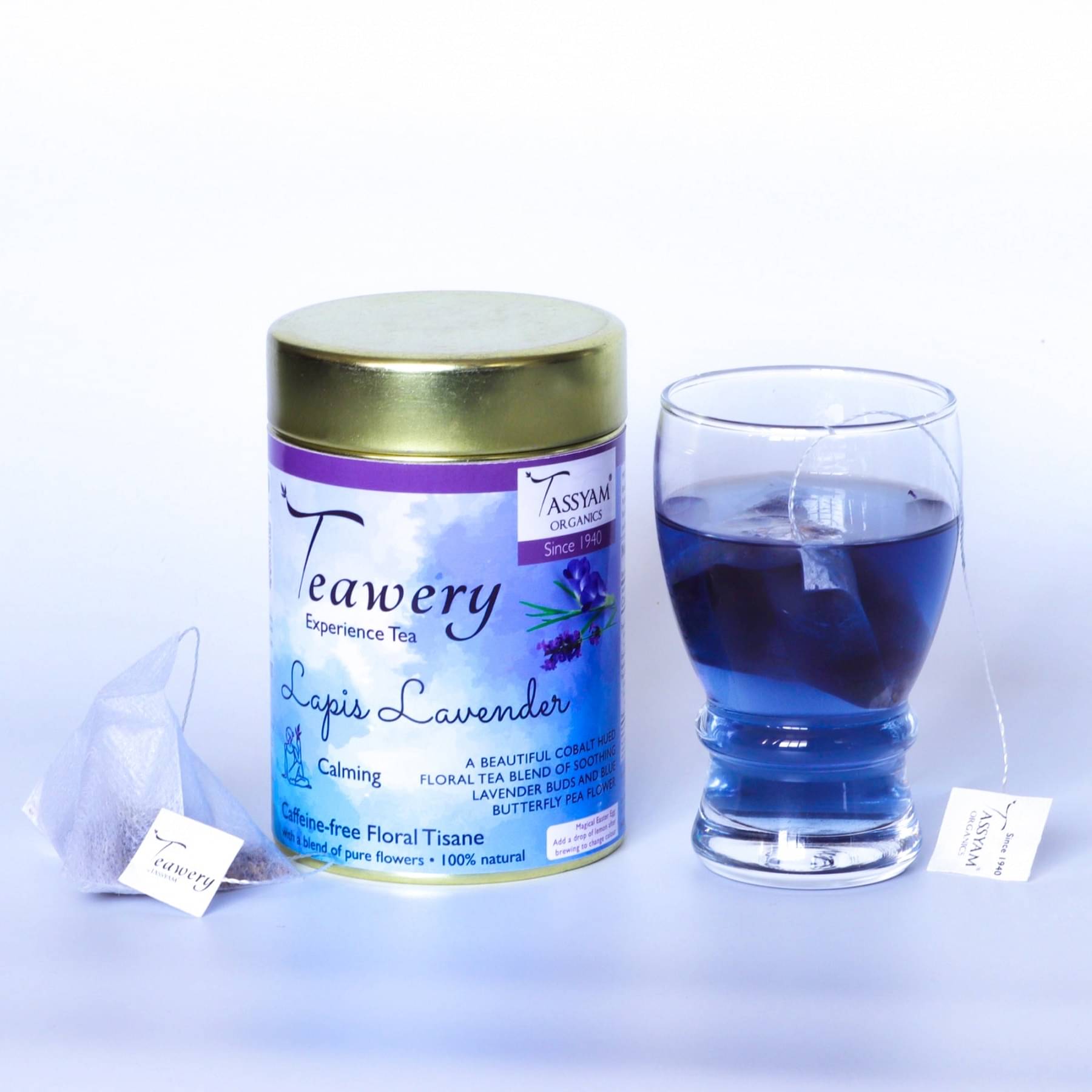 Tassyam Dried Butterfly Pea Flower Tea Bags 40 gm     			Tassyam Dried Butterfly Pea Flower Tea Bags 40 gm