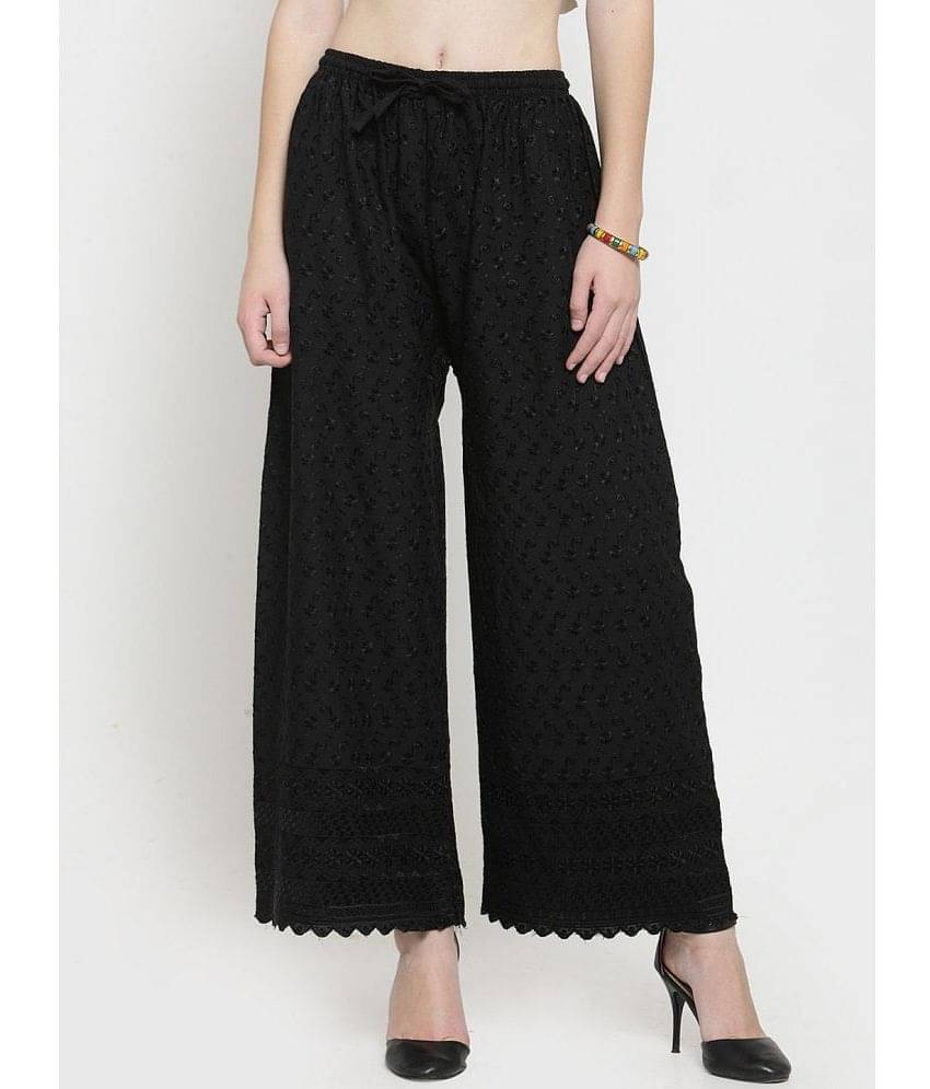 OMAYA - Black Rayon Straight Women's Palazzos ( Pack of 1 ) OMAYA - Black Rayon Straight Women's Palazzos ( Pack of 1 )