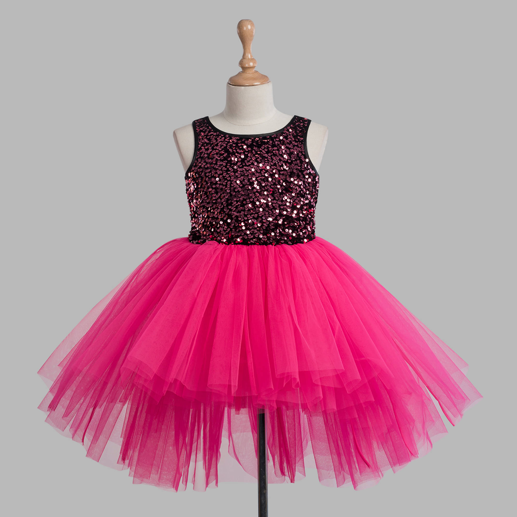 Toy Balloon Kids - Pink Net Girls Frock ( Pack of 1 )     			Toy Balloon Kids - Pink Net Girls Frock ( Pack of 1 )