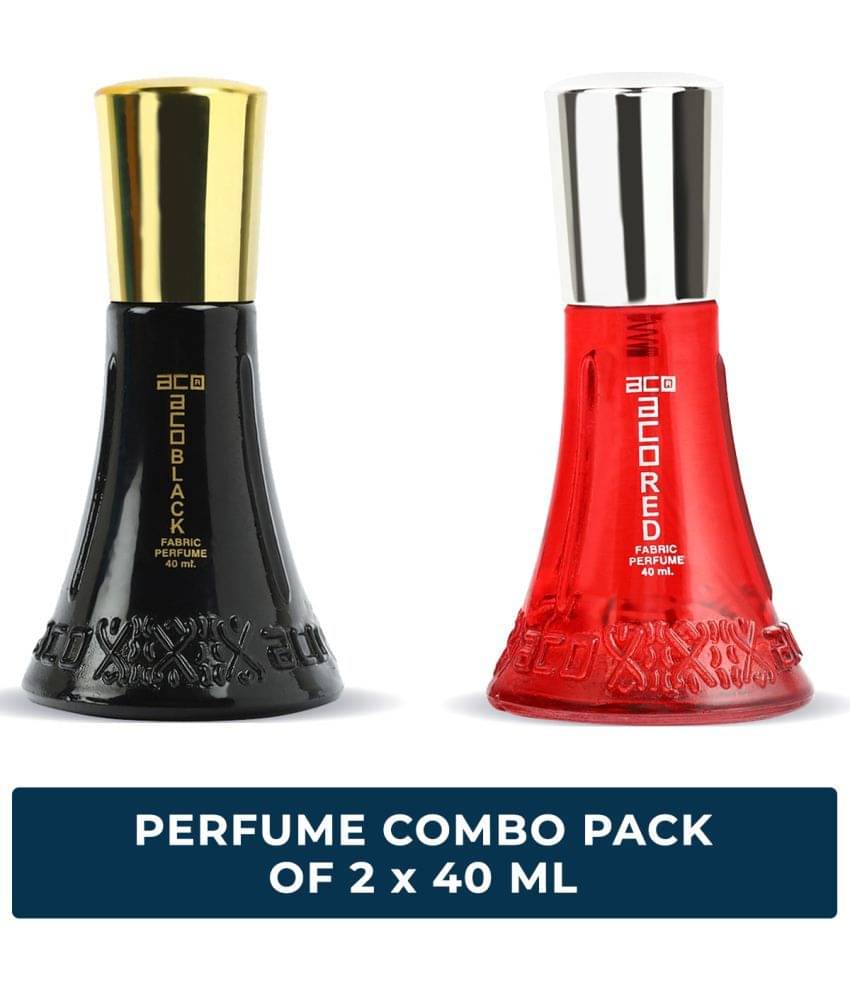     			Aco Set of 2 Perfume, Black For Women & Red For Men, 40ml Each