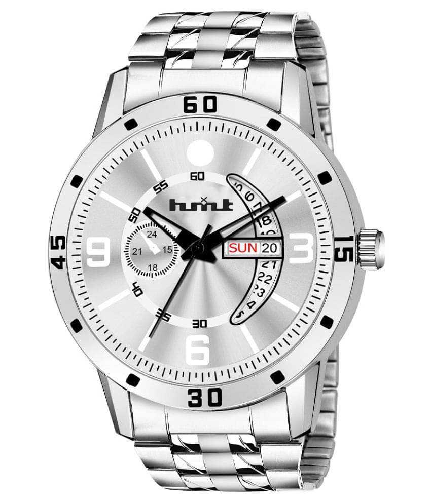     			HMXT Silver Stainless Steel Analog Men's Watch