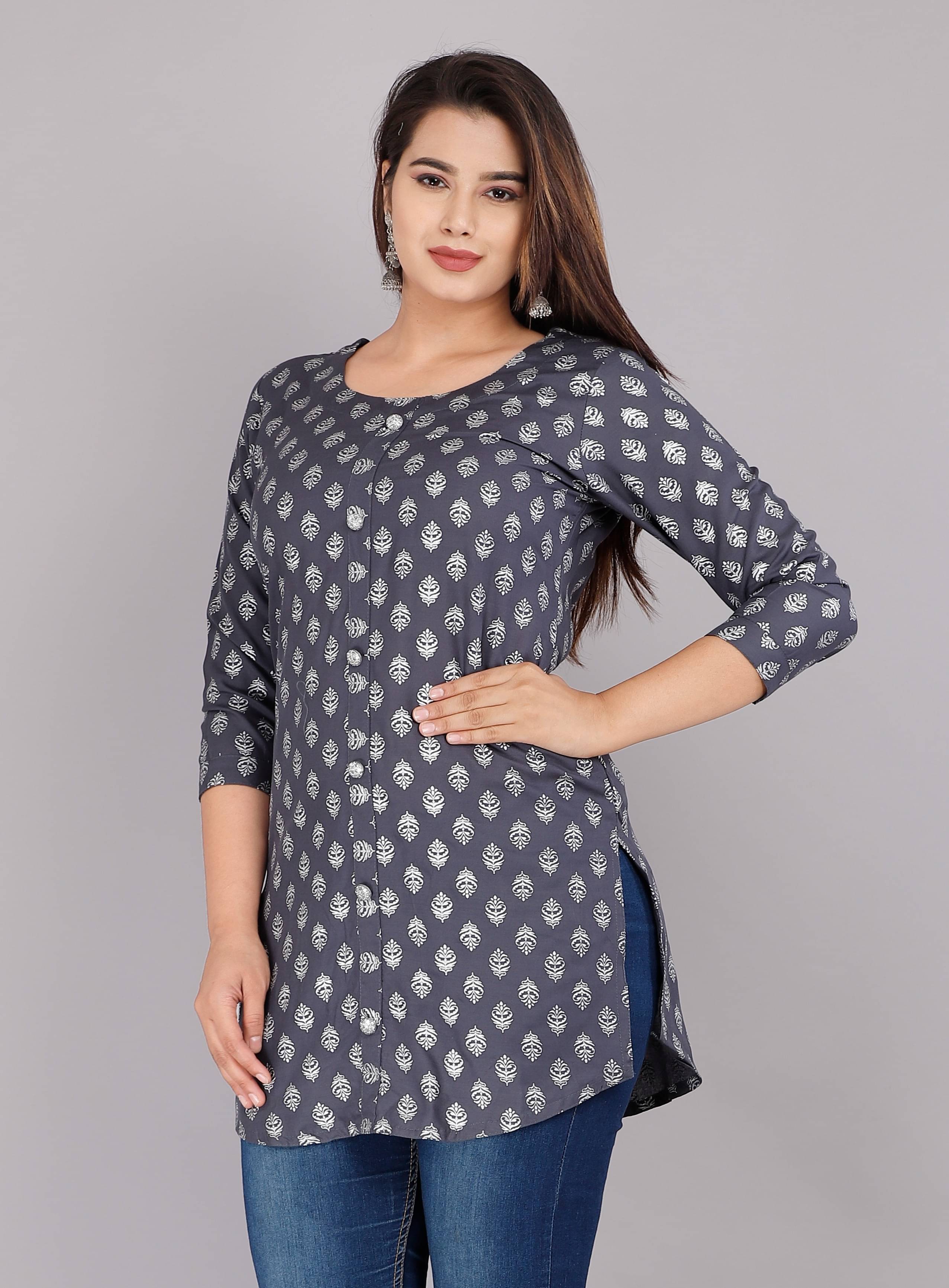 Rayon Short Kurti For Women (Pack of 1) Rayon Short Kurti For Women (Pack of 1)