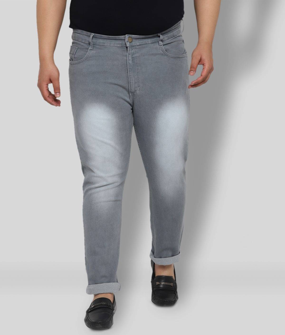     			Urbano Plus - Grey Cotton Blend Regular Fit Men's Jeans ( Pack of 1 )