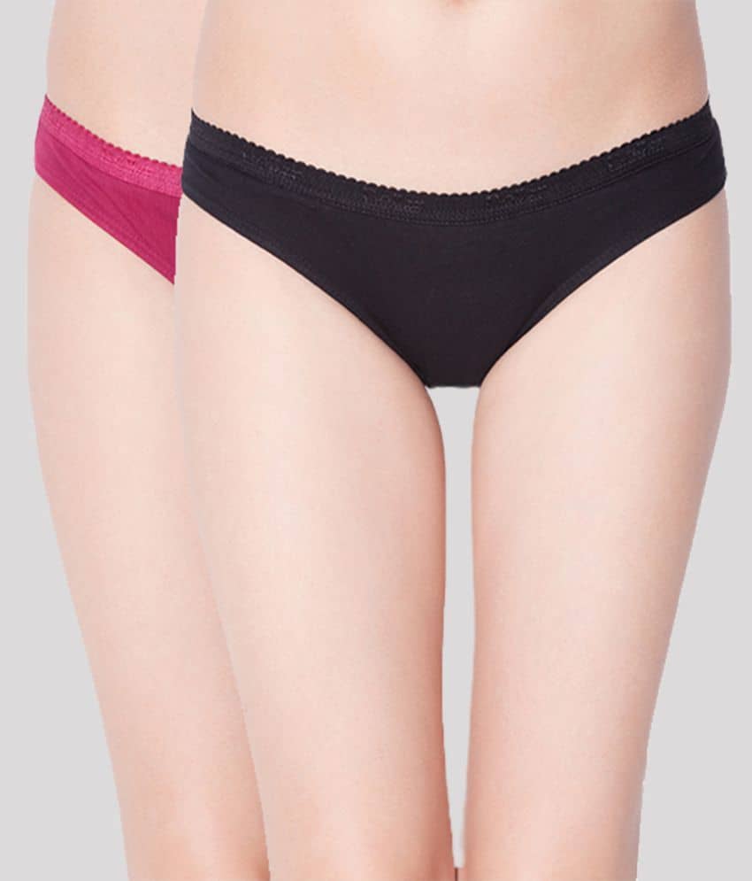 Dollar Missy Pack of 2 Cotton Solid Women's Hipster ( Multi Color )