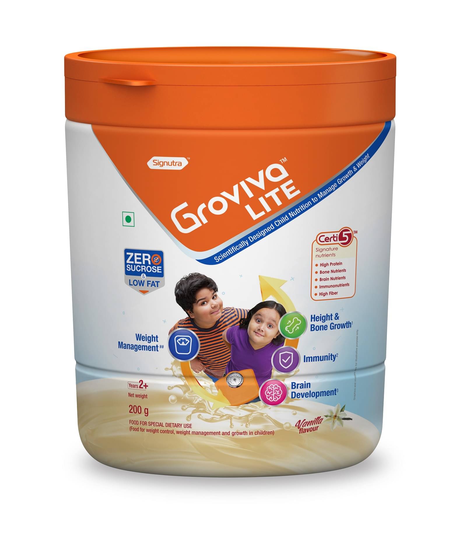 Groviva Growth & Development Vanilla Lite Nutrition Drink 200 g Groviva Growth & Development Vanilla Lite Nutrition Drink 200 g