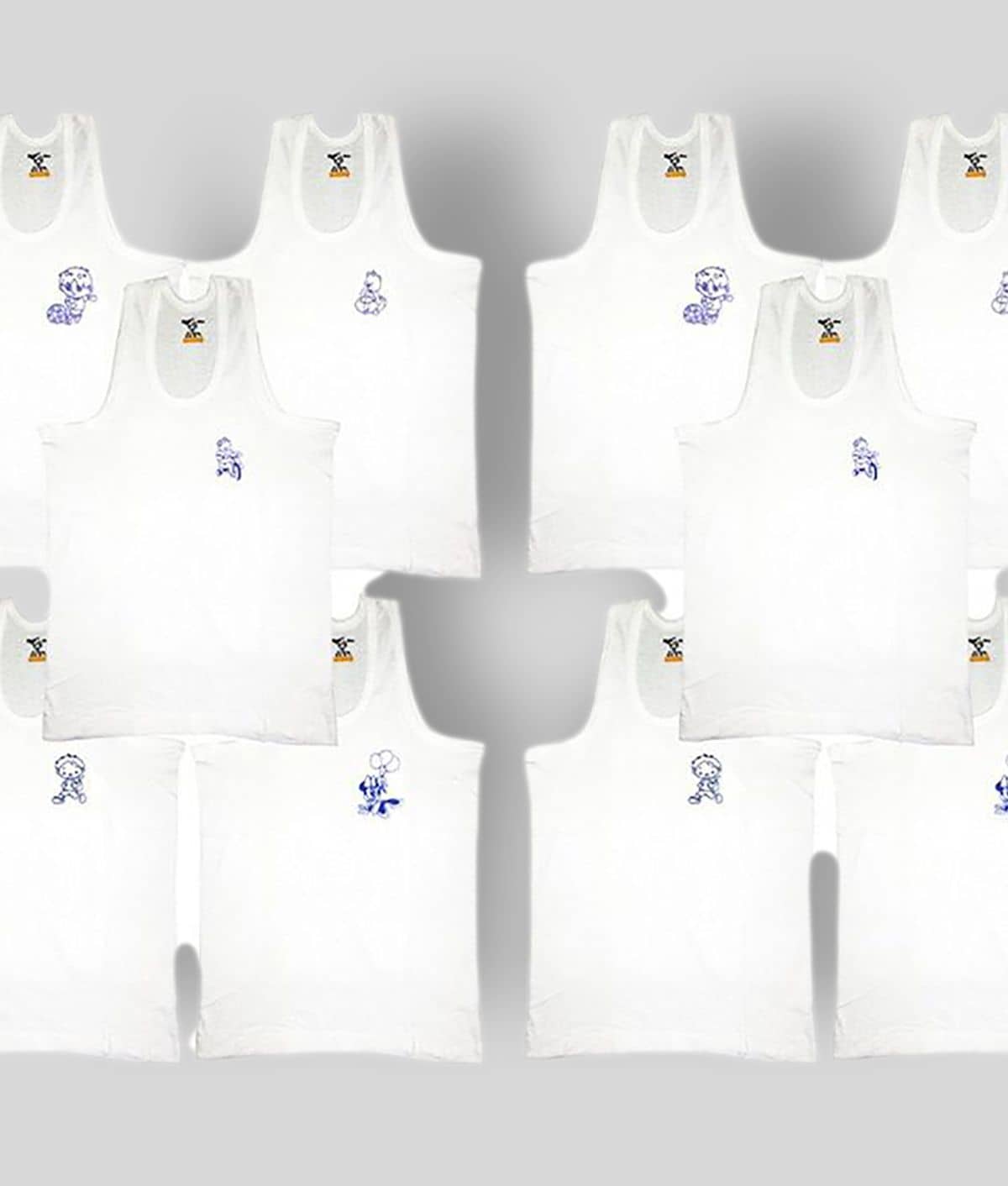 HAP Pack of 10 Boys 100% Cotton ( White ) - Nightwear & Loungewear | Buy online on ZillyBuy
