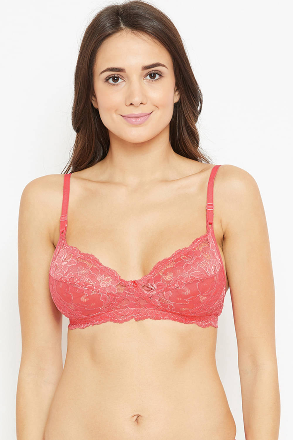 N-Gal Nylon Non Padded Women's T-Shirt Bra ( Coral ) N-Gal Nylon Non Padded Women's T-Shirt Bra ( Coral )
