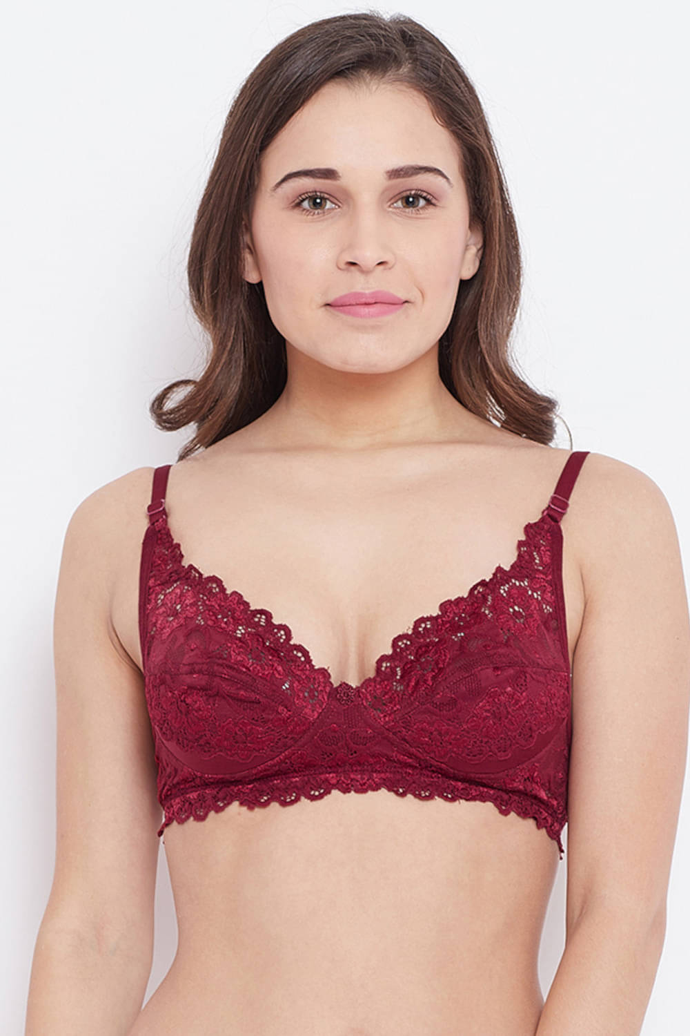 N-Gal Nylon Non Padded Women's Shaping Bra ( Maroon )     			N-Gal Nylon Non Padded Women's Shaping Bra ( Maroon )