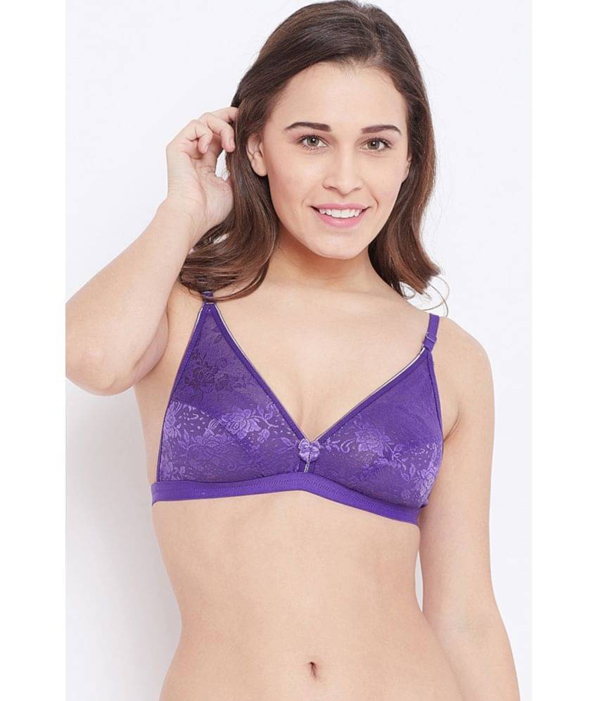 N-Gal Nylon Non Padded Women's Shaping Bra ( Purple ) N-Gal Nylon Non Padded Women's Shaping Bra ( Purple )