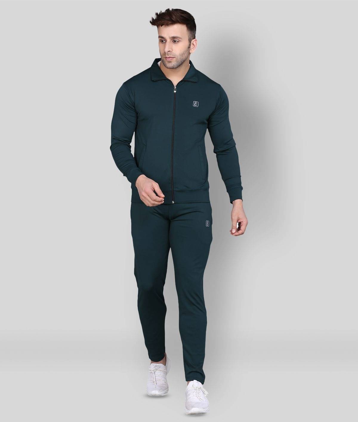     			PRAUME - Teal Polyester Slim Fit Solid Men's Sports Tracksuit ( Pack of 1 )