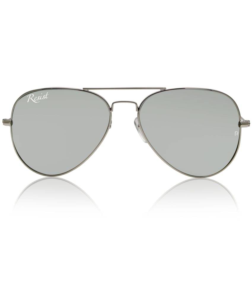 RESIST EYEWEAR Silver Pilot Sunglasses ( Pack of 1 ) RESIST EYEWEAR Silver Pilot Sunglasses ( Pack of 1 )