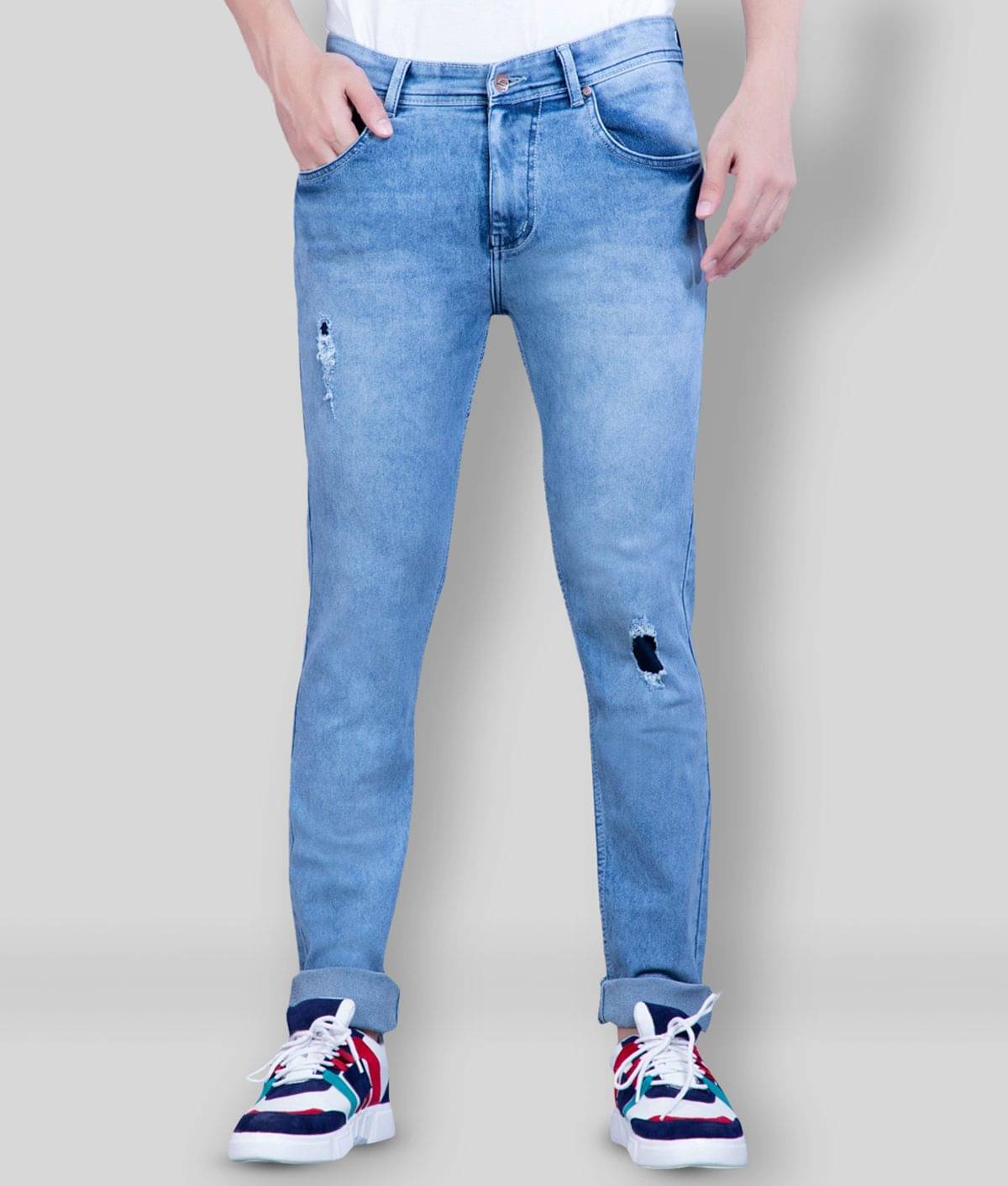 Rea-lize - Blue Cotton Blend Regular Fit Men's Jeans ( Pack of 1 ) Rea-lize - Blue Cotton Blend Regular Fit Men's Jeans ( Pack of 1 )