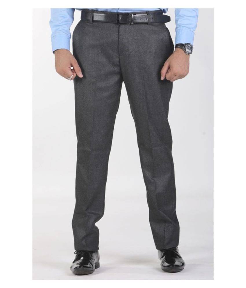     			SAM & JACK - Black Polycotton Regular - Fit Men's Formal Pants ( Pack of 1 )