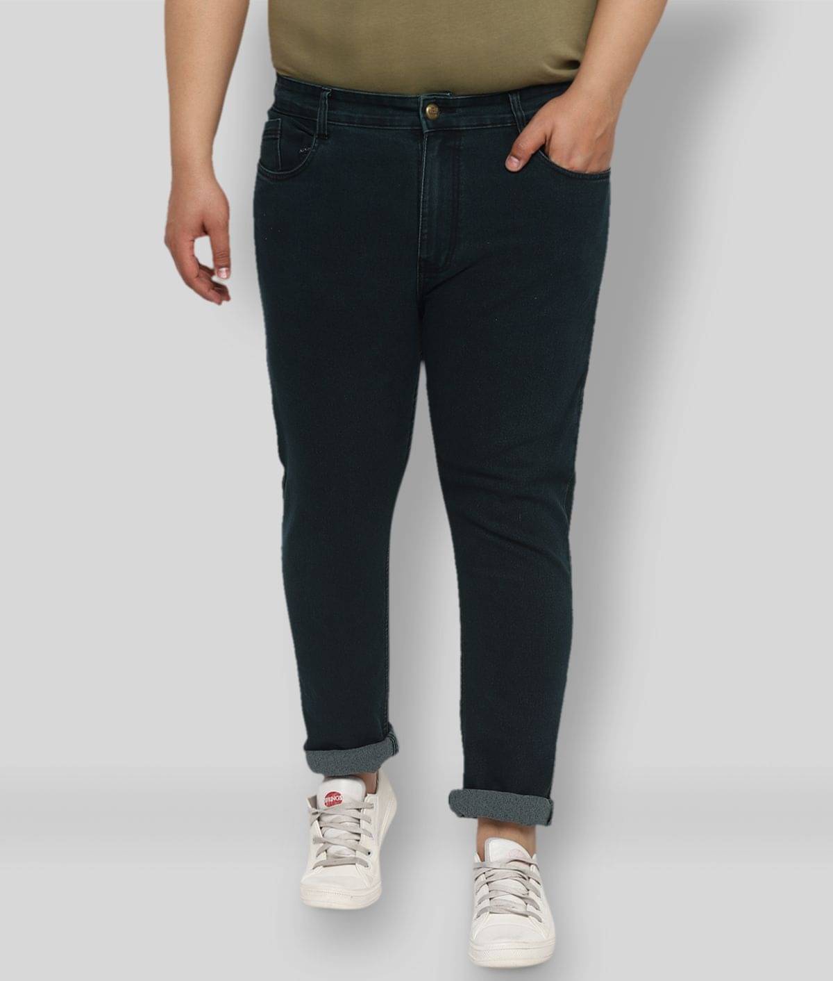 Urbano Plus - Green Cotton Blend Regular Fit Men's Jeans ( Pack of 1 ) Urbano Plus - Green Cotton Blend Regular Fit Men's Jeans ( Pack of 1 )