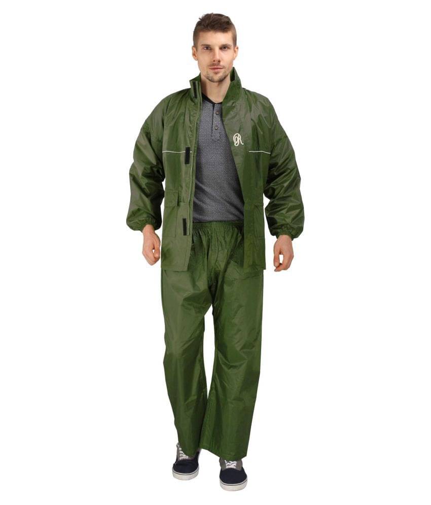Goodluck - Green Nylon Men's Rain Suit ( Pack of 1 ) Goodluck - Green Nylon Men's Rain Suit ( Pack of 1 )