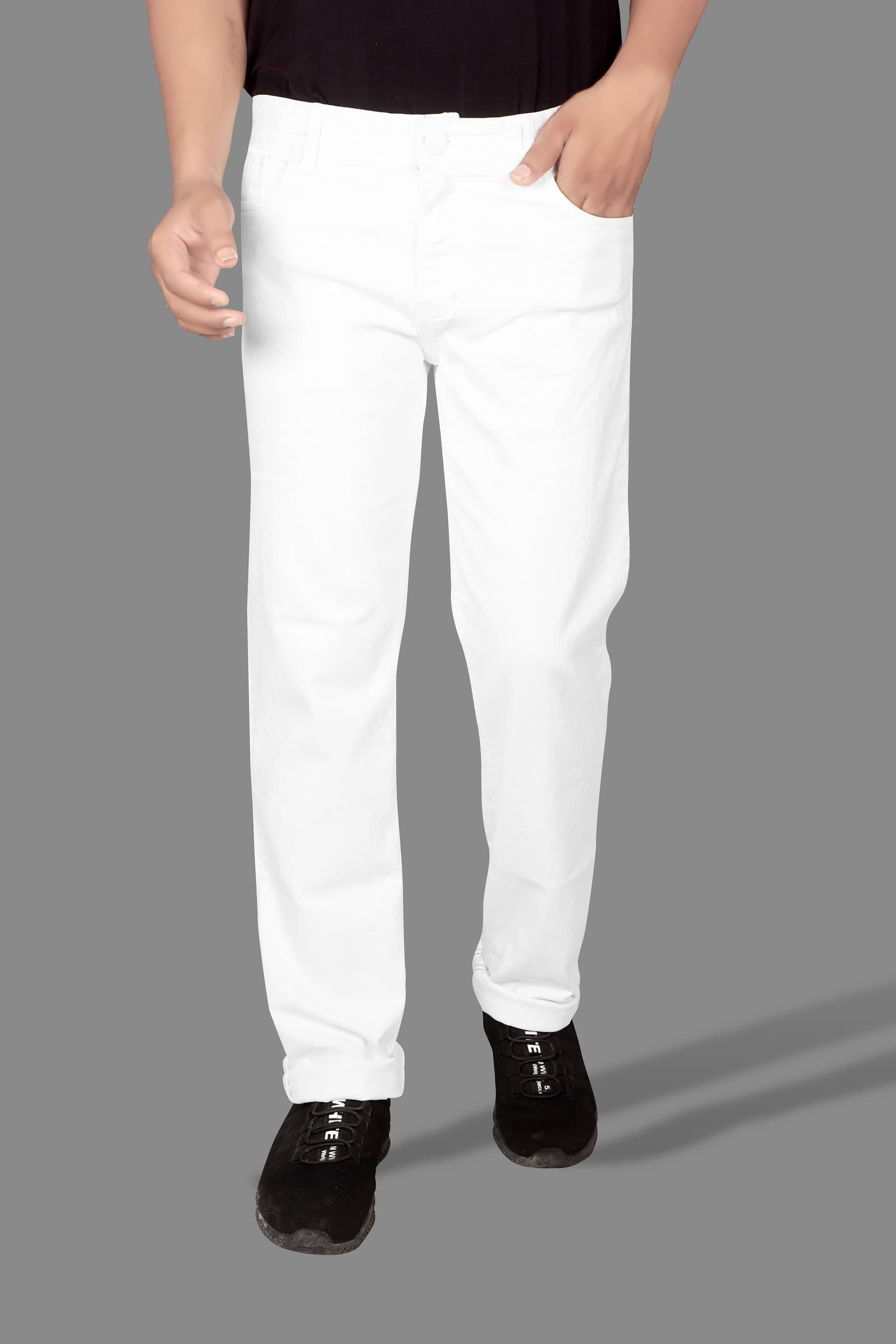 JB JUST BLACK Regular Fit Solid Men's Jeans - White ( Pack of 1 ) - Jeans | Buy online on ZillyBuy
