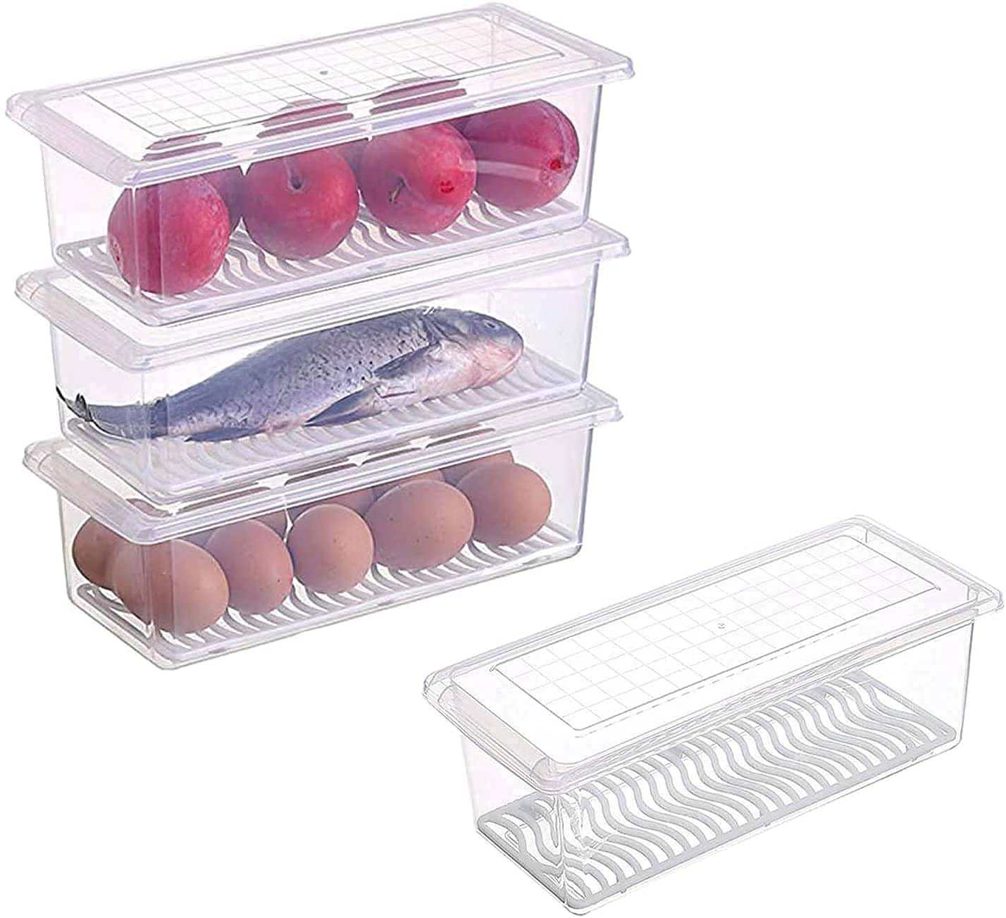     			NCMART - Transparent Polyproplene Food Container ( Pack of 4 )