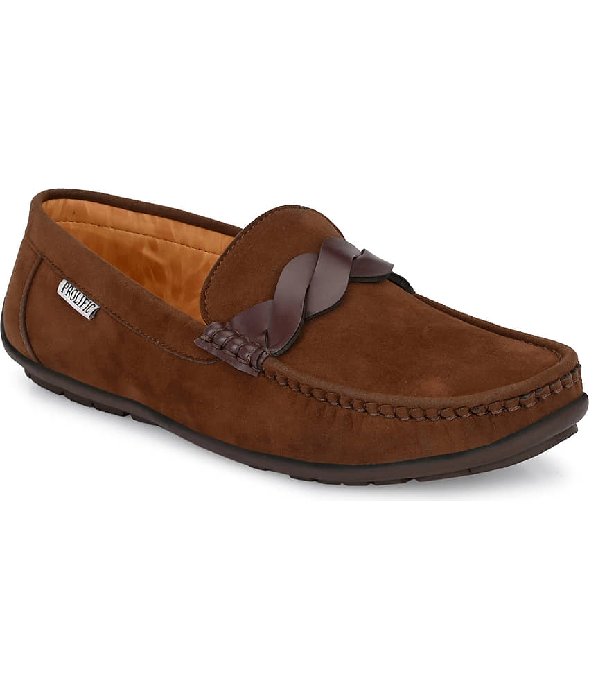 Prolific - Brown Men's Loafers - Formal Shoes | Buy online on ZillyBuy