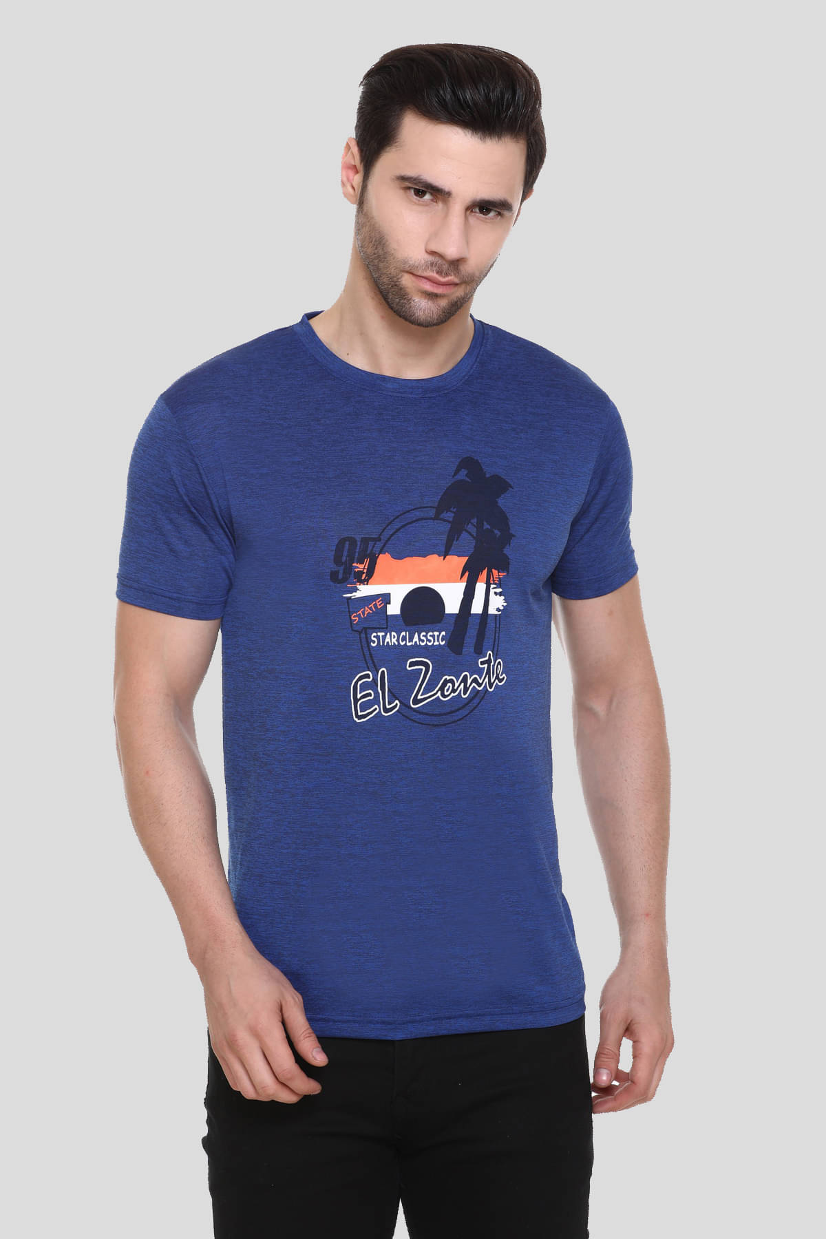     			RF RAVES - Blue Polyester Regular Fit Men's T-Shirt ( Pack of 1 )