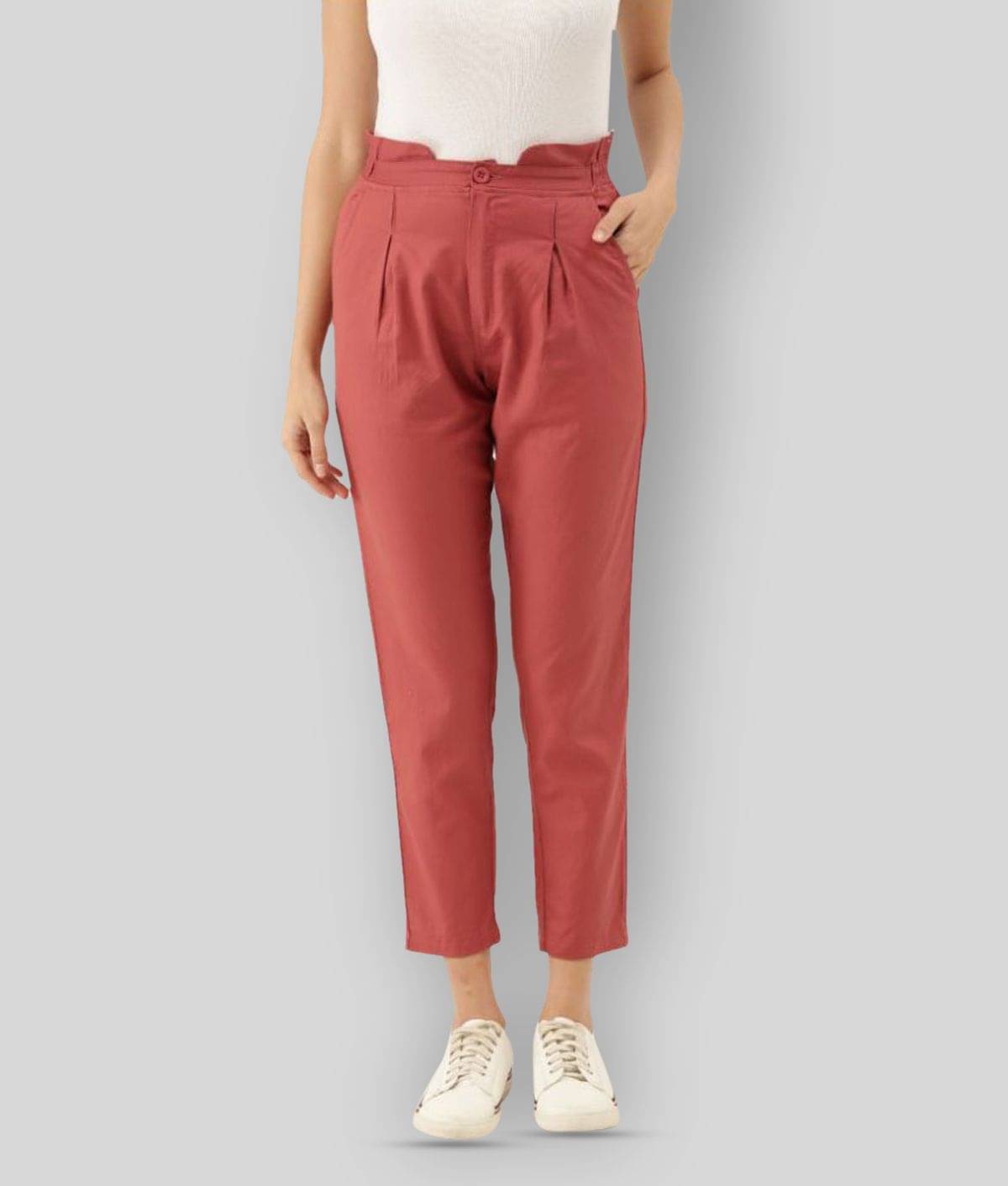     			The Dry State - Orange Cotton Women's Jeggings ( Pack of 1 )