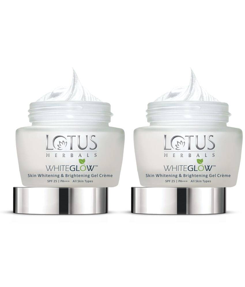 Lotus Herbals Whiteglow Skin Whitening & Brightening gel Cream , Spf 25 , Pa +++, 40g (Pack of 2) Lotus Herbals Whiteglow Skin Whitening & Brightening gel Cream , Spf 25 , Pa +++, 40g (Pack of 2)