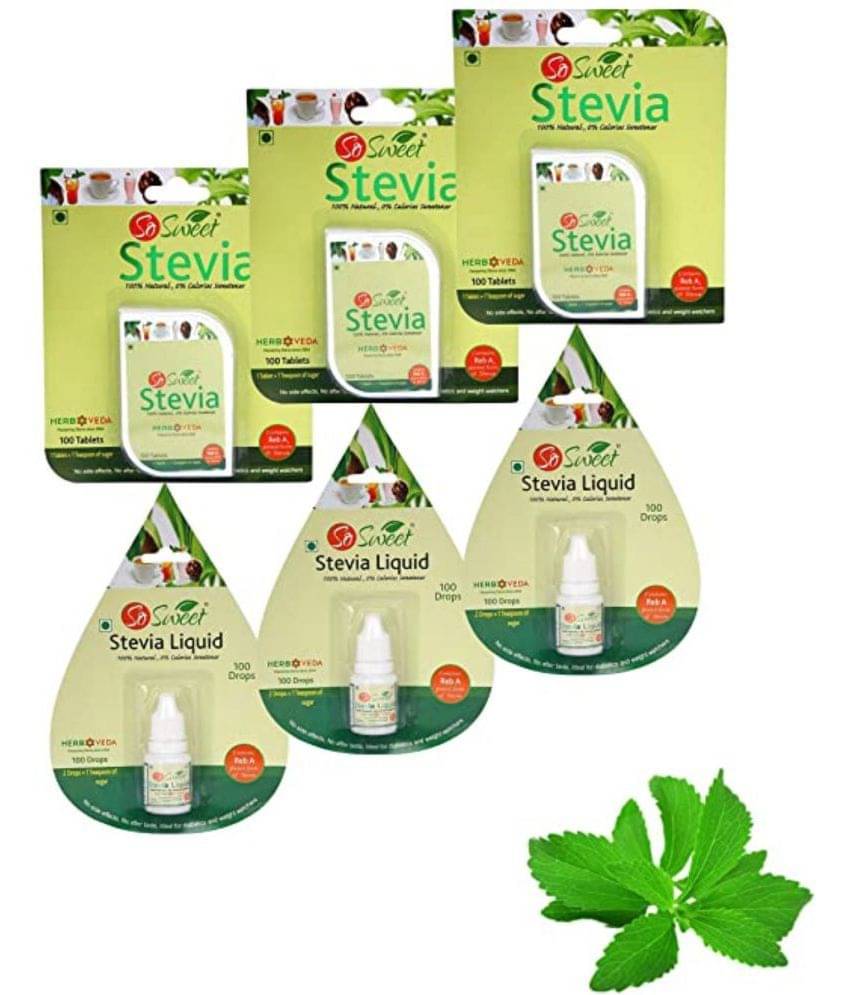 So Sweet (300 Tablets + Liquid 300) Sugar Substitute Tablets 300 g Pack of 6 So Sweet (300 Tablets + Liquid 300) Sugar Substitute Tablets 300 g Pack of 6