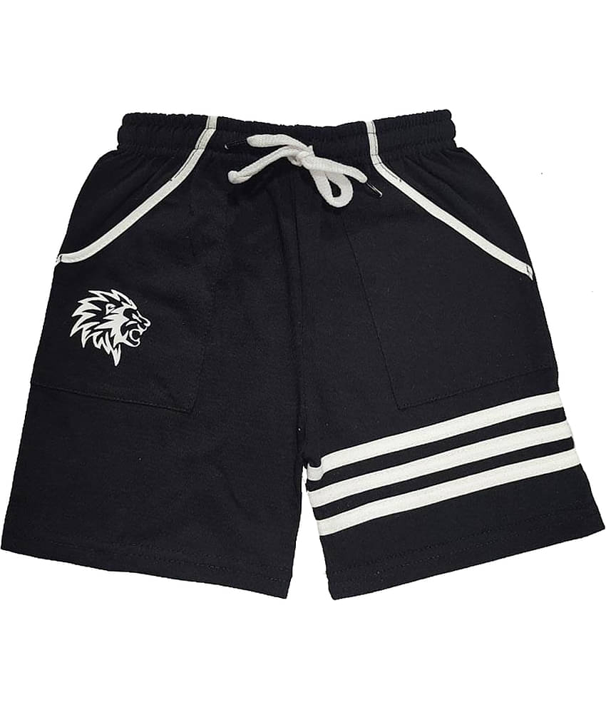 atlans Pack of 1 Cotton Blend Shorts For Boys ( Black )