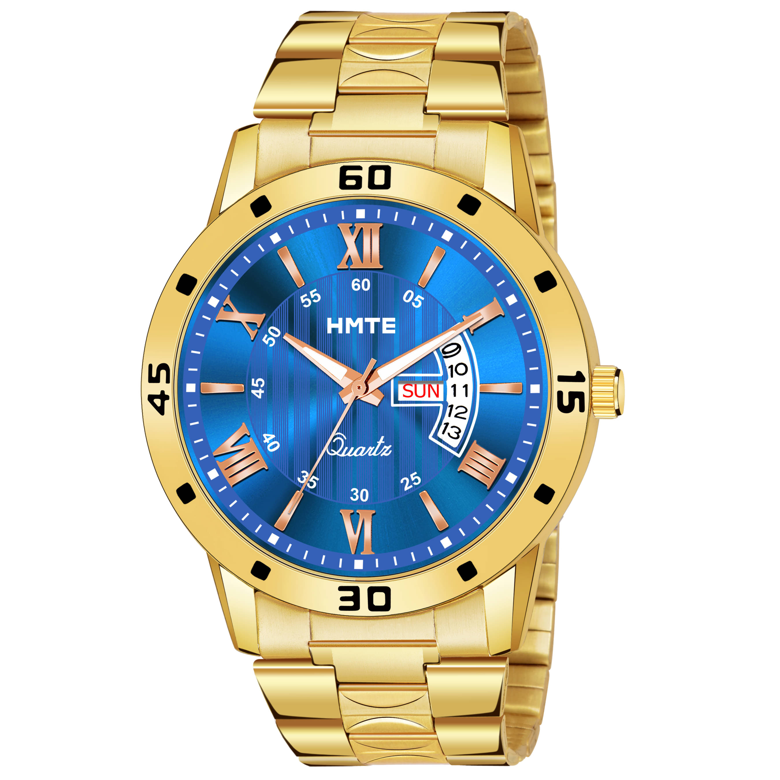     			HMTe - Gold Metal Analog Men's Watch