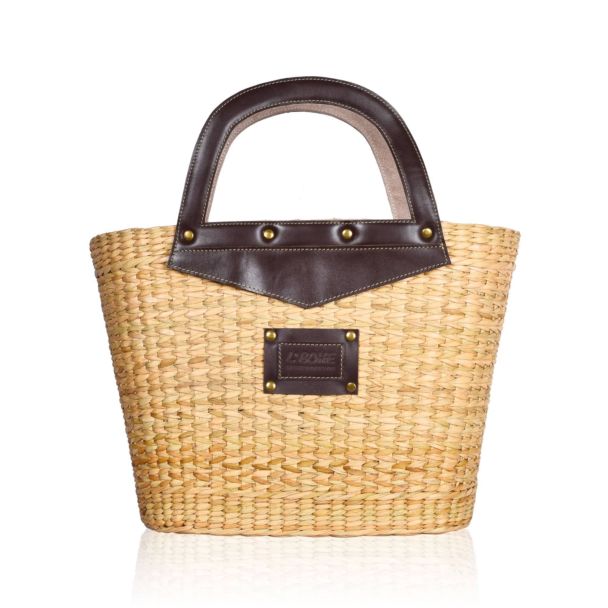 L Bohe - Brown Jute Tote Bag - Handbags | Buy online on ZillyBuy