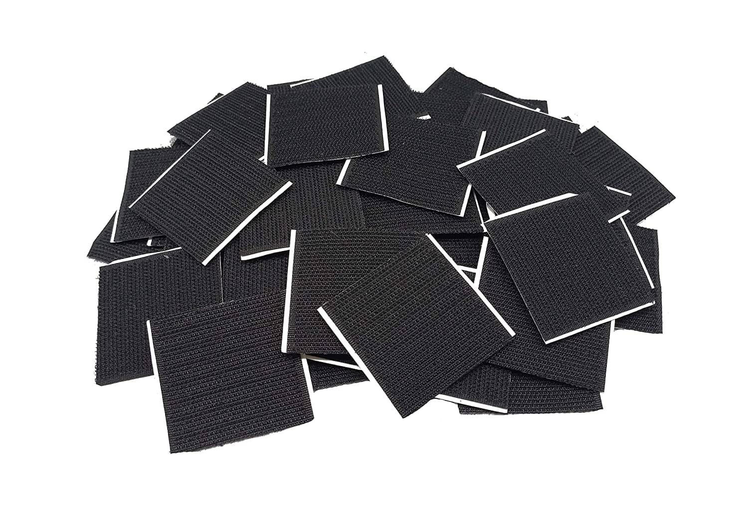     			Square Tile Gripper Self Adhesive Heavy Bond Hook Tape Size 2 x 2 inch (50 mm) Single Sided Black Color for Display of Tiles in Showroom  Pack of 100 pcs