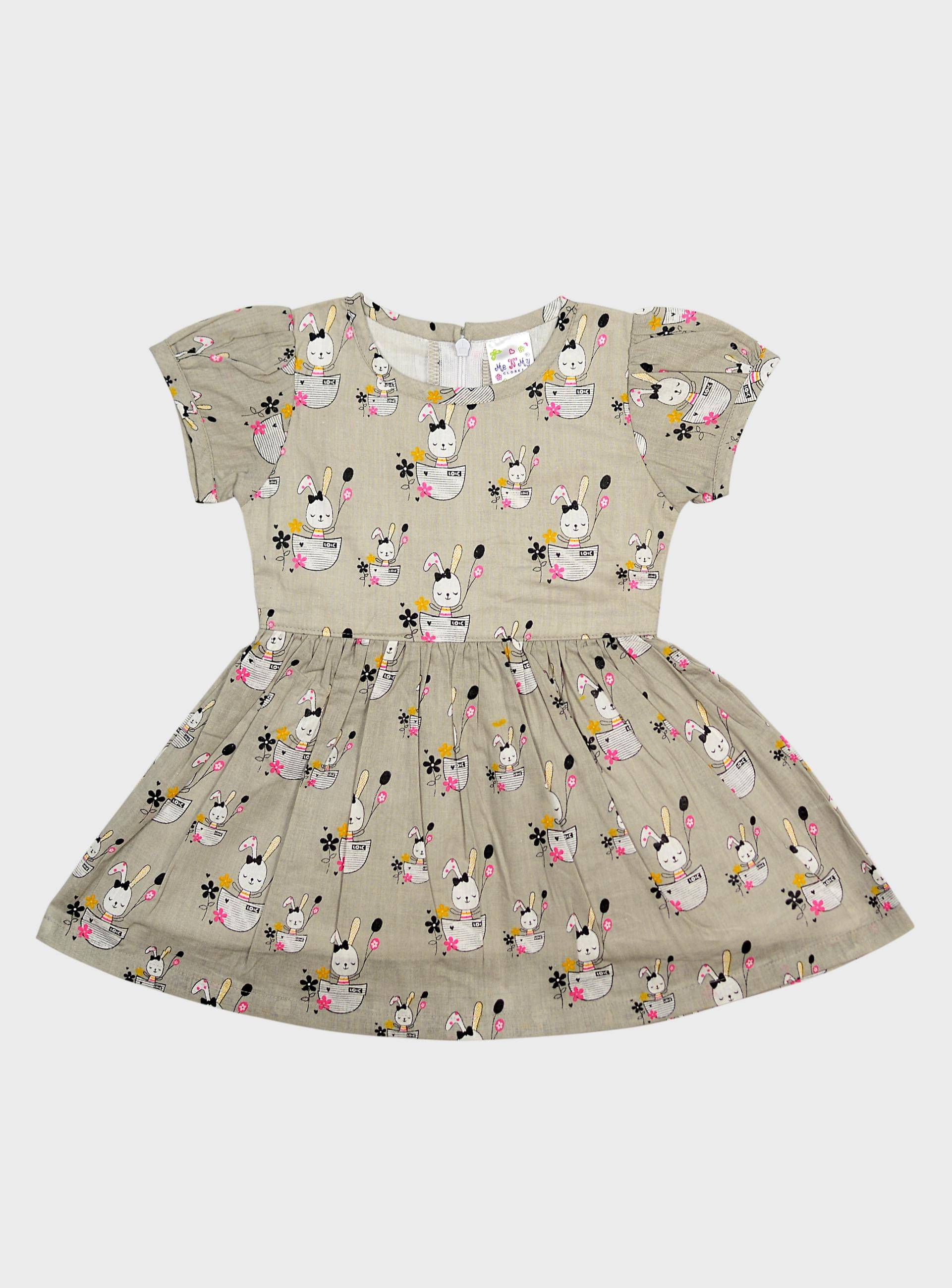     			Me N My CLOSET Pack of 1 Baby Girls Cotton Frock ( Multicolor )