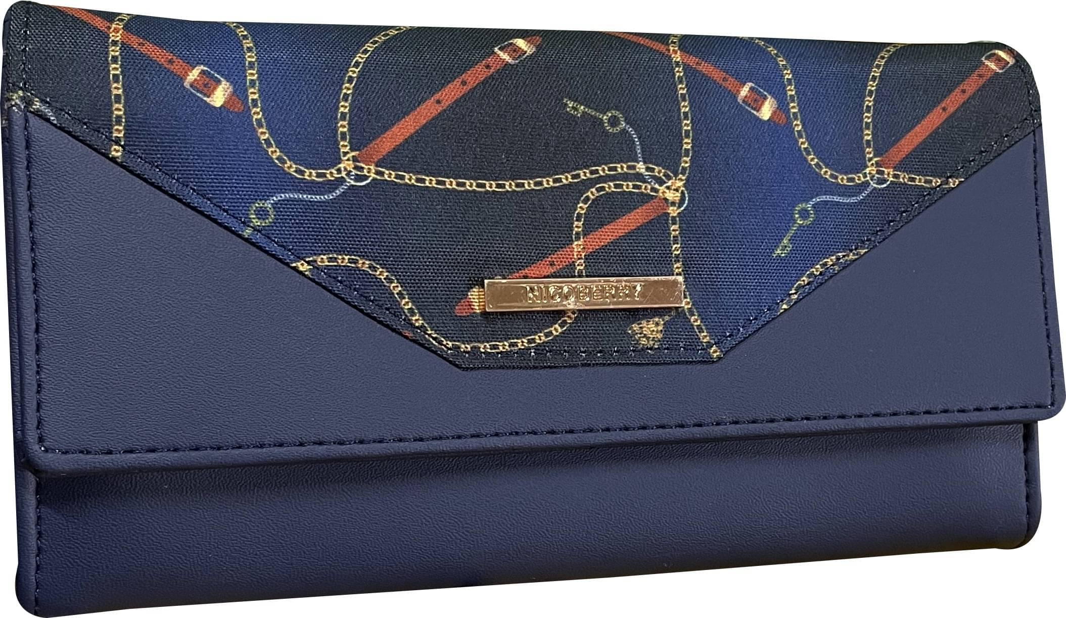     			Nicoberry - Blue Faux Leather Handheld