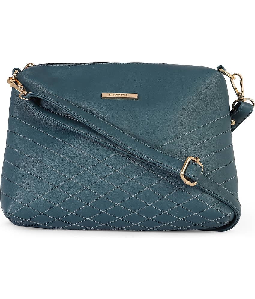Nicoberry - Green PU Sling Bag - Handbags | Buy online on ZillyBuy