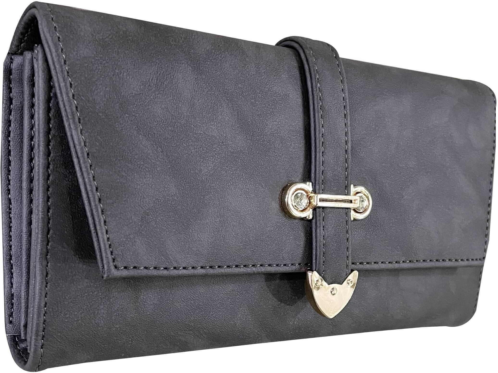     			Nicoberry - Grey Melange Faux Leather Handheld