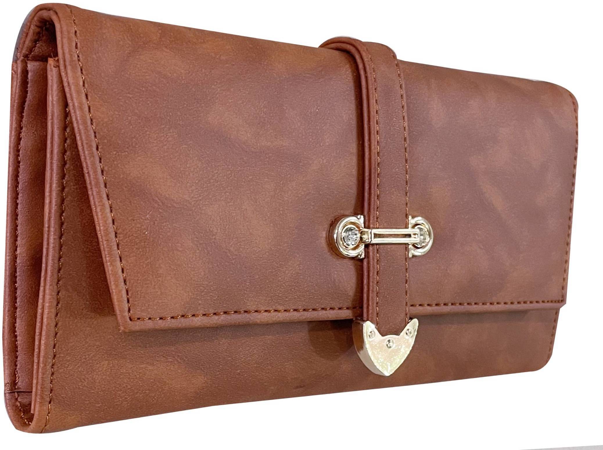     			Nicoberry - Tan Faux Leather Handheld